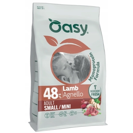 Oasy Monoprotein Adult Small Mini Jagnięcina 2kg